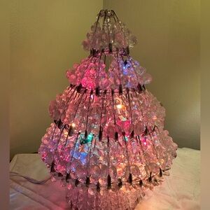 Vintage Safety Pin Christmas Tree - about 10” tall